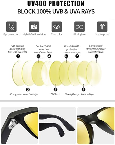 Image of Joopin Square Sunglasses Polarized UV400 Designer Sun Glasses Men Women