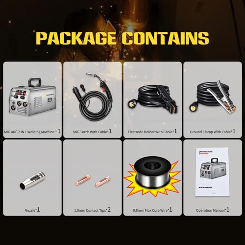 SSIMDER 140 Amp MIG Welder 220V Machine Stick/Flux Core MIG/Lift TIG 3 in 1 Welding Machine with IGBT Inverter and 1lb Welding Wire, for Metal DIY Projects/Home/Farm/Car 2 SSIMDER 140 Amp MIG Welder 220V Machine Stick/Flux Core MIG/Lift TIG 3 in 1 Welding Machine with IGBT Inverter and 1lb Welding Wire, for Metal DIY Projects/Home/Farm/Car - Image 2