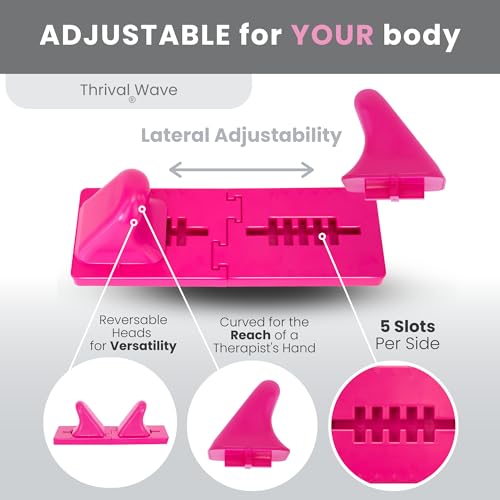 Image of Thrival Wave - Fully Adjustable Psoas, Back and Hip Flexor Muscle Release Tool with Thrival App for Targeted Routines, Deep Tissue, Trigger Point Massage (Pink) - Made in USA