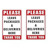Recordatorio claro y práctico: el adhesivo Please Leave Packages Deliveries Here sirve como un recordatorio claro para la colocación del paquete, ofreciendo comodidad y practicidad