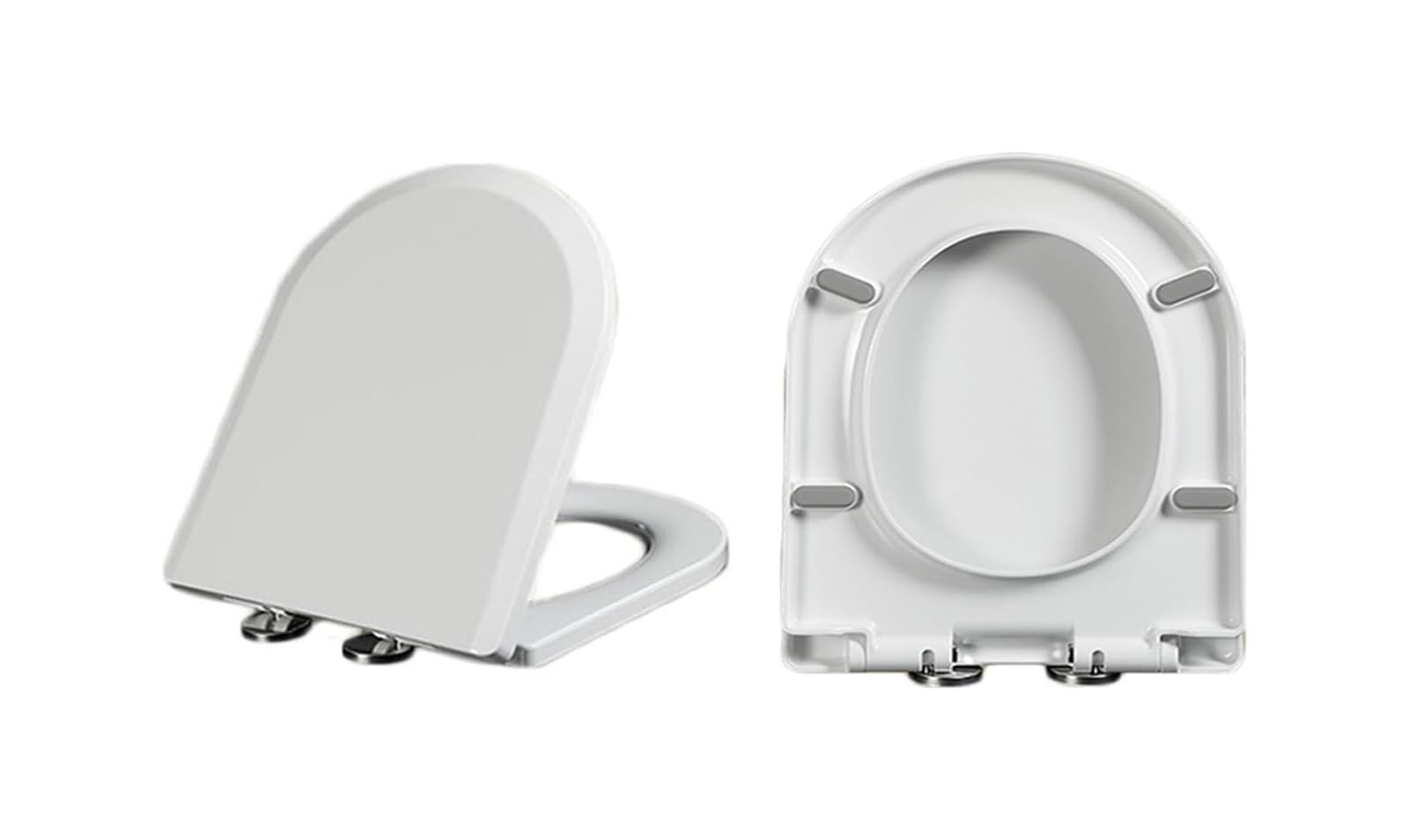 Eamrfvqt One Color Toilet Seat, Polypropylene D Shaped Soft Close Toilet Seat