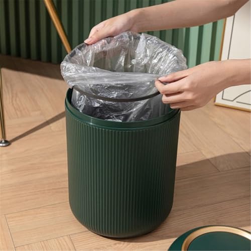 Caneca de Basura para Baño con Tapa Pequeña Verde miniatura 4