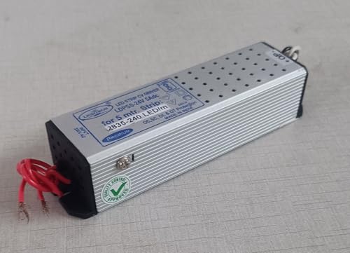 Image of 3 Quantity, 24V DC Constant Voltage LED Driver, Input: AC 230V, Output: DC 24V 5AMPS, Used SMPS, Power Supply Strip, LED Panels, CCTV, Protection OC, SC, IP65, Aluminium Frame (Pack of 3)