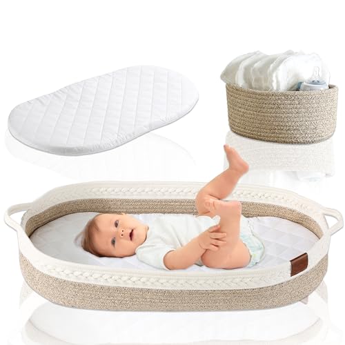 Image of LDVINE Premium Baby Changing Basket - Diaper Changing Basket for Newborns