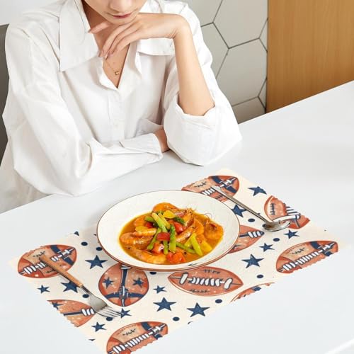 Set de table lavable et résistant à la chaleur pour protéger des taches x4