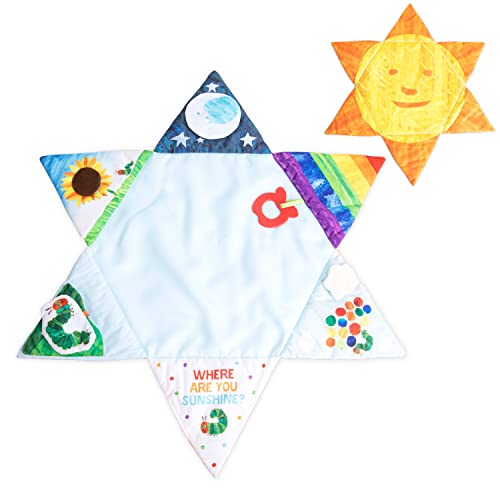 Image of KIDS PREFERRED The World of Eric Carle Very Hungry Caterpillar Peek a Boo Busy Mat Perfect for Baby Tummy Time and Play, Multicolored