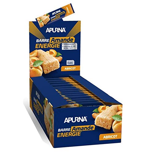 APURNA - BARRES ENERGIE FONDANTES ABRICOT-AMANDES - Présentoir de 28 barres de 25g