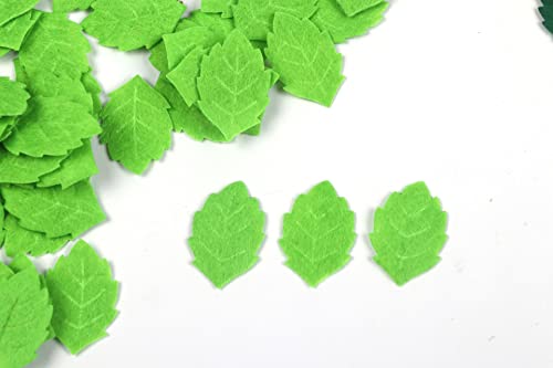 Image of YYCRAFT Pack of 120PCS Felt Green Leaf St. Patrick's Day Appliques /Craft,Lime