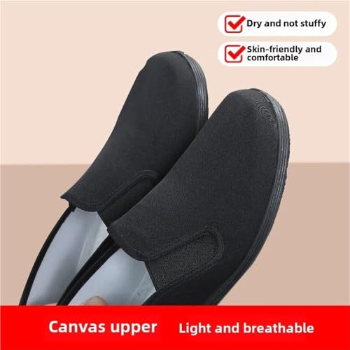 Beijing Men's Casual Comfortable Fabric Shoes Non-Slip Wear-Resistant Work Shoes Black Dirt-Resistant Rubber Outsole3