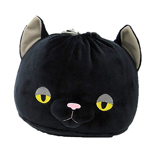 もちねこ もちもち巾着 クロ M