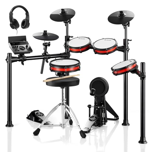 Donner Electronic Drum Set with Bluetooth, Electric Drum Kit with Throne, Headphones, Drumsticks,...