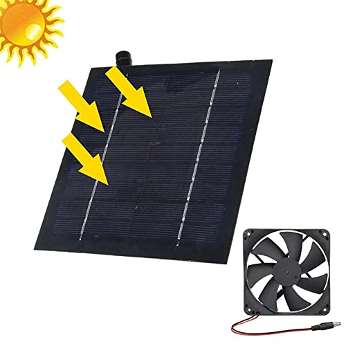Extractor de aire ventilador fotovoltaico de 6 pulgadas para baño, panel solar de potencia para casa de perros, invernadero, RV, ventilador potente de 10W miniatura 4