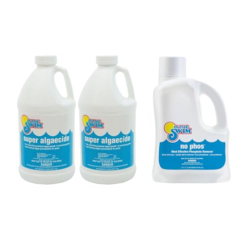 In The Swim Super Algaecide 1 Gal. and NoPhos Bundle 3L - Easy 2-Step Fix for Crystal-Clear Pool Water