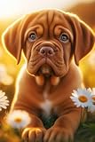  Dogue de Bordeaux Puppy face Notebook - Large 6 x 9 inches - 127 Pages