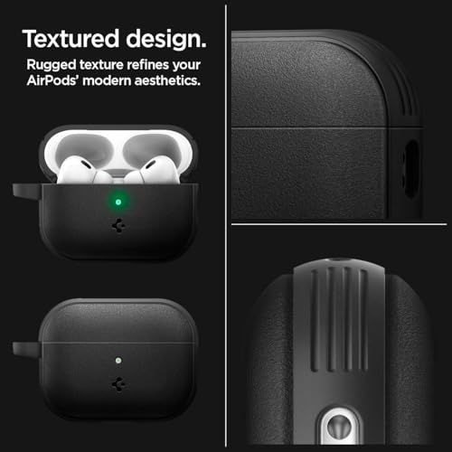 Caseology By Spigen Cover Vault Compatible Con Airpods Pro 2 (2A Generazione 2023/2022) Con Moschettone, Custodia Airpods Pro 2 - Nero - 3