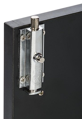 45.5" Tall Podium With Locking Cabinet, Inner Shelf, 25" Wide Angled Surface With Lip (Black) #TOP2