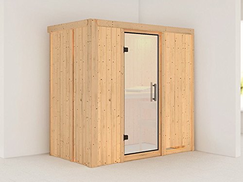 Preisvergleich Produktbild Karibu Sauna Variado 68mm ohne Saunaofen Tür Satiniert