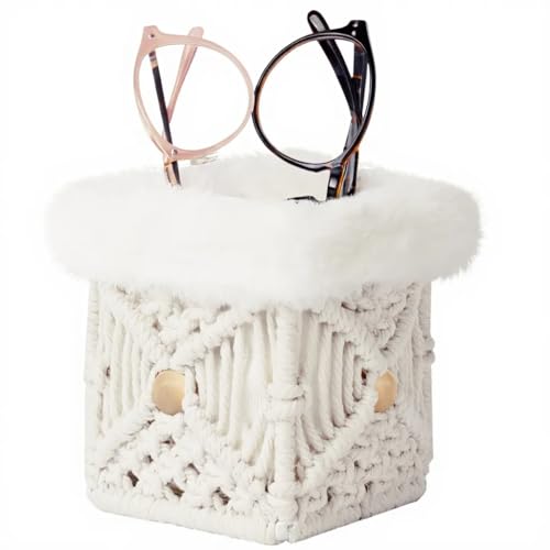 Image of NiHome Eyeglass Holder Stand with Plush Lining, Scratch-Free Soft Interior, Space-Saving Storage for Glasses, Remotes