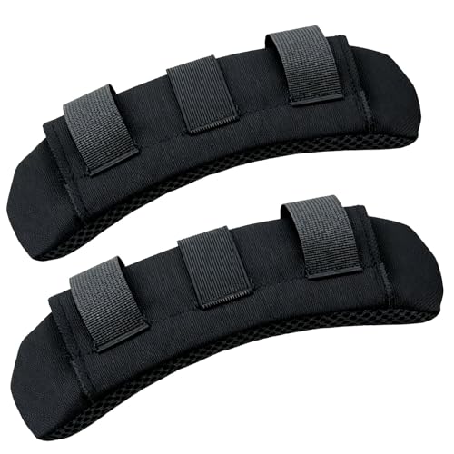 Onrlid Paquete de 2 almohadillas de nailon para correa de hombro desmontables, transpirables, impermeables, para chaleco, mochilas, portaplatos, escalada, ciclismo, viajes, guitarra, bolsas de hombro