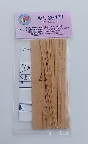 Mantua Model Art. 36471 - Lanza ballenera de madera para montar - 100 x 22 x 18 mm
