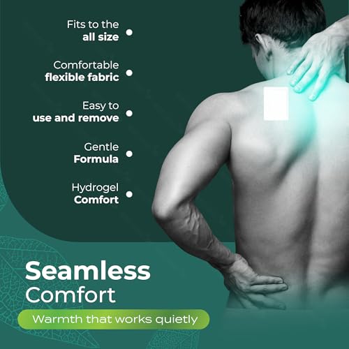 Image of (20 Pieces) Pain Relief Heat Patch for Neck, Shoulder, Back, Elbow, Joint, Muscle, Cramps-Moxibustion Vital Energy Heating Pads Penetrate Deep-Fast Acting Packs-Long Lasting Patches- Body Warmers Heat Patches