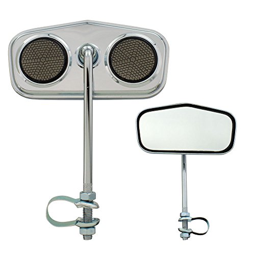 Fenix Cycles Pentagon Daimond Bicycle Mirror Chrome, Black Reflectors