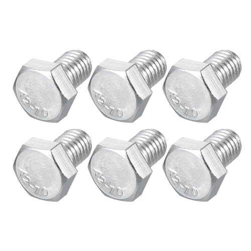 Image of METALLIXITY Hex Bolts (M8-1.25x16mm) 6Pcs, 304 Stainless Steel Coarse Fully Threaded Hex Head Screw Bolt Machine Screws - for Furniture Repair, Silver