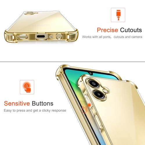 Image of Lustree Back Cover Transparent Case Compatible with Samsung Galaxy A06 5G | Clear + TPU Case with 4 Corner Air Cushion Protection & Camera Protection | Slim& Stylus Cover
