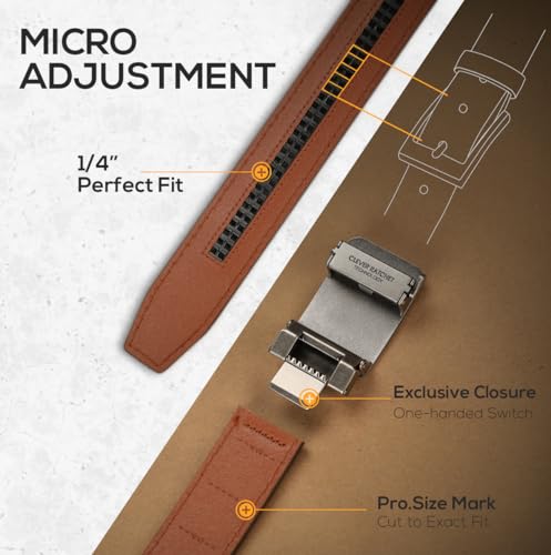 CHAOREN Ratchet Western Belt - 1 3/8" Cowboy Belts for Men Casual Jeans - Micro Adjustable Belt Fit Everywhere4
