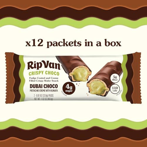 Save 38% on Rip Van Dubai Chocolate Bars - Healthy Snack 12 Pack