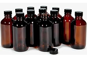Versatile 4 oz Amber Glass Bottles with Airtight Lids