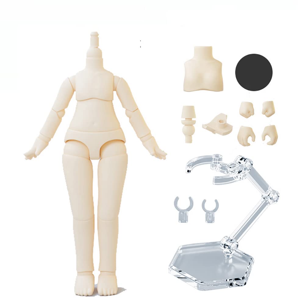 XiDonDon 1/12 Scale BJD Doll Body Action Figures (Super White,11cm)