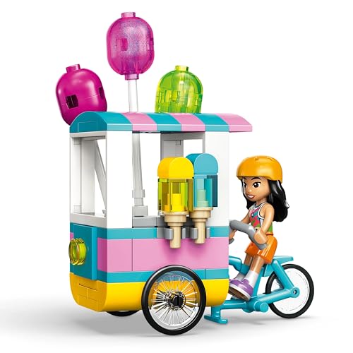 Image of LEGO Friends Ice Cream & Balloon Stand - Pretend Play Toy - 2 Minidolls, Balloons and Bike - 42692