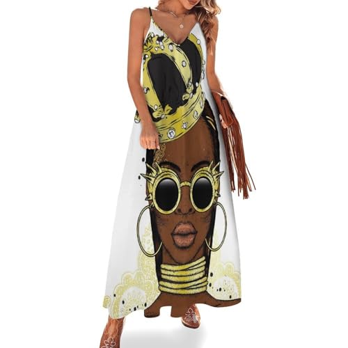 Robe longue femme africaine ete sans manches robe maxi de plage et voyage tendance