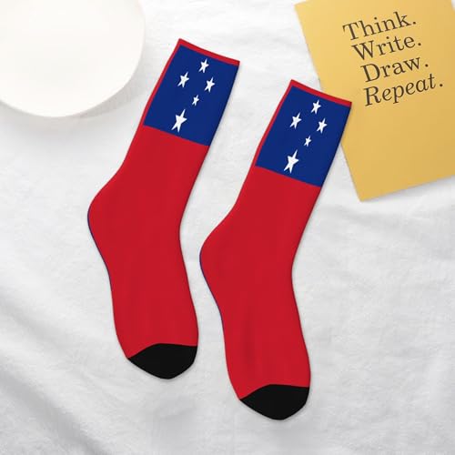 Samoan flag A Pair Junior Athletic Short Tube Socks Children Calf Tube Socks Short Stockings4