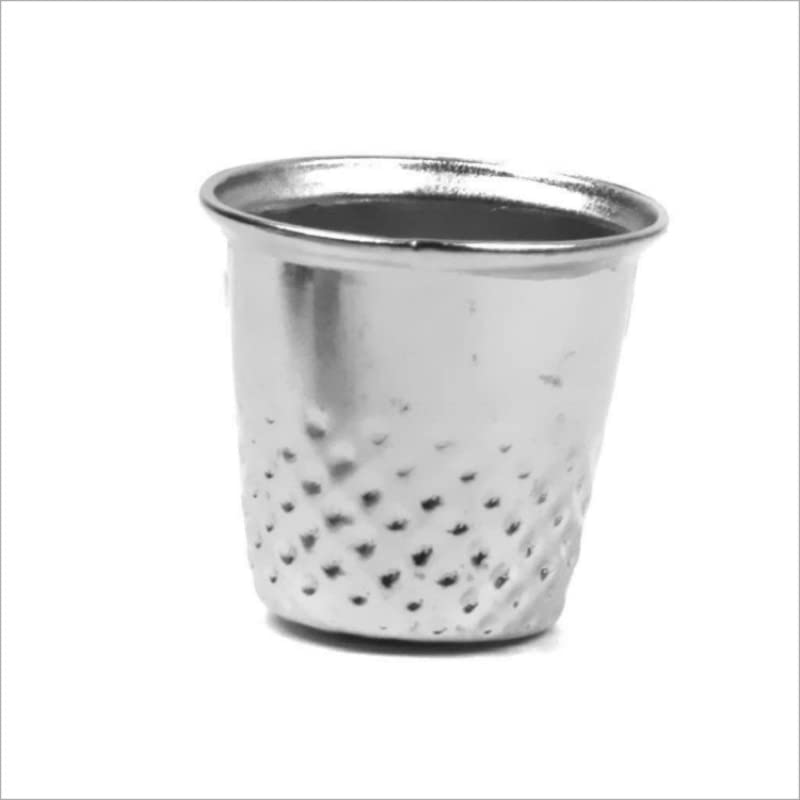 10PC Sewing Machine Grip Silver Thimbles Metal Finger Shield Protector Craft DIY Tailor's Handworking Tool Accessory Mother Gift - (Color: 10PC Thimble)