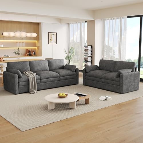 Harper & Bright Designs 2-Piece Chenille Fabric Upholstered Sofa Set