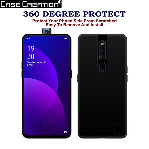Image of Case Creation for Oppo A94 5G 2021 Back case, Oppo A94 5G Slim Flexible Smart Look case with 360 Camera All Angle Protection (Pure Black)