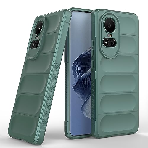 Image of amazon basics Back Case Cover for Oppo Reno 10 5G (Silicone Dark Green)