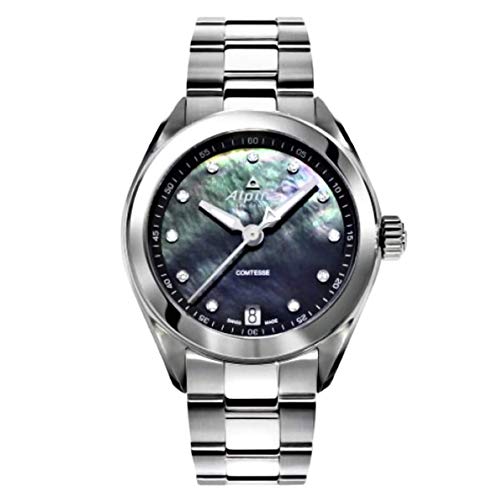Alpina Comtesse Reloj de Mujer Diamante Cuarzo Suizo 34mm AL-240MPBD2C6B
