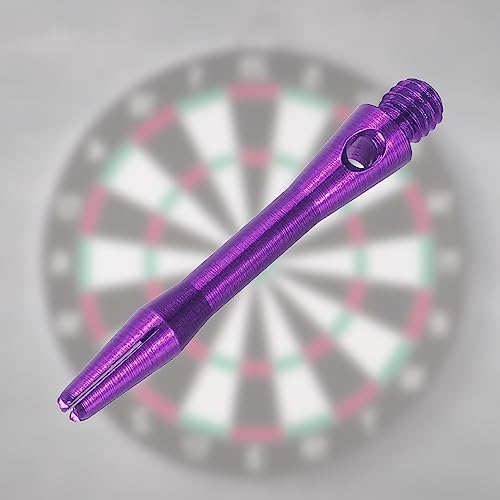 PATIKIL 35mm Aluminum Dart Shafts, 15 Pack Medium 2BA Thread Dart Stems Replacement Dart Accessories, Purple - Image 3