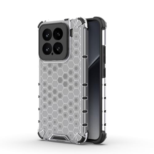 Image of Hard PC Back Case Cover for Xiaomi 15 Honeycomb Pattern Anti Slip Ultra Thin Shockproof Reinforced Corners (Polycarbonate|Clear)