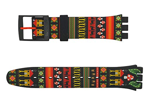 Preisvergleich Produktbild Original Swatch 19mm Silikon Armband Russian Beauty ASUOB137 Neuware