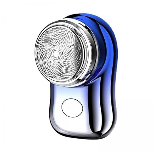 OIIBWQ 2x Mini Barbeador Elétrico, Aparador de Precisão, Máquina de Barbear Barba, Aparador Compacto de Barba, Depilação Facial para Camping E Viagens