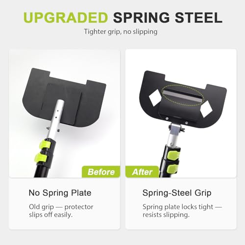 Image of HUAALIUCHE 8 Foot Extension Handle for Board Corner Protector, Foldable Cargo Load Corner Protector V Edge Guards Handle ,Upgraded Spring-Steel Secure Grip -Large Head, 1 Pack