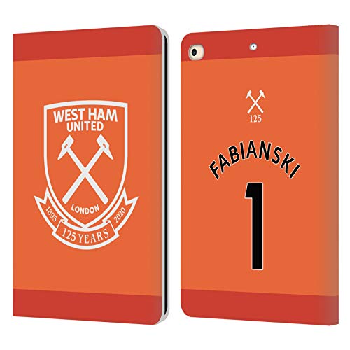 Coque iPad 9.7 West Ham United FC étui portefeuille cuir tablette Apple 2017 2018 Lukasz Fabianski