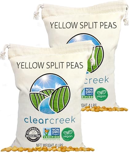 CLEAR CREEK Yellow Split Peas, 8 lb (2-4 lb bags)