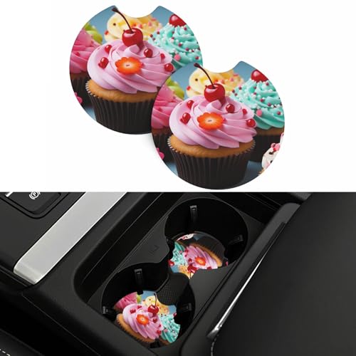 Portavasos para carro universal 2 piezas goma negra miniatura 5
