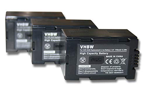 Sostituisce Panasonic CGR-D320, CGR-D220, VW-VBD20, VW-VBD25, CGP-D110, CGP-D120, CGP-D220, CGP-D320, CGP-D320E/1B, CGR-D08, CGR-D08A, CGR-D110, CGR-D120, CGR-D14, CGR-D16, CGR-D16A, CGR-D16SE/1B, CGR-D220E/1B, CGR-D28, CGR-D28A/1B, CGR-D53, CGR-D53A, CGR-D815, VSB0418