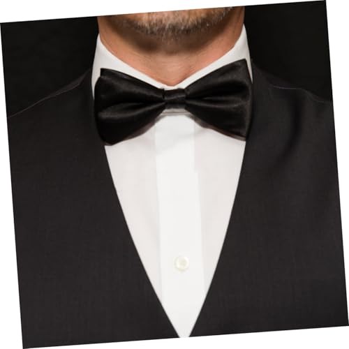 Set formal de cinturilla para hombre con moño y pañuelo negro miniatura 5